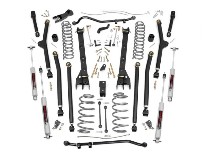 Rough Country 6 In. Long Arm Lift Kit w/Shocks 97-06 Wrangler - Click Image to Close